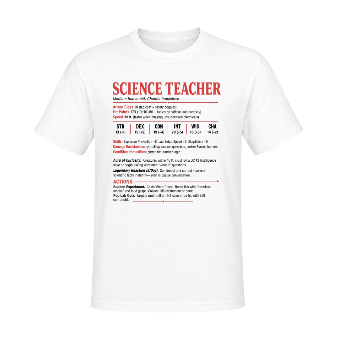Science Teacher Stats Unisex T-Shirt