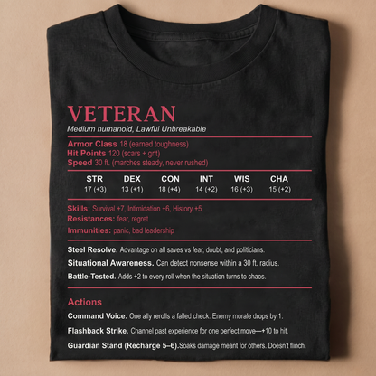 Veteran Stats Classic Unisex T-Shirt