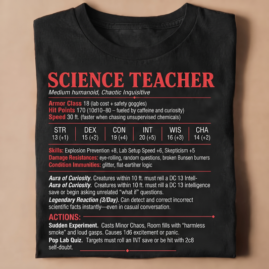 Science Teacher Stats Unisex T-Shirt