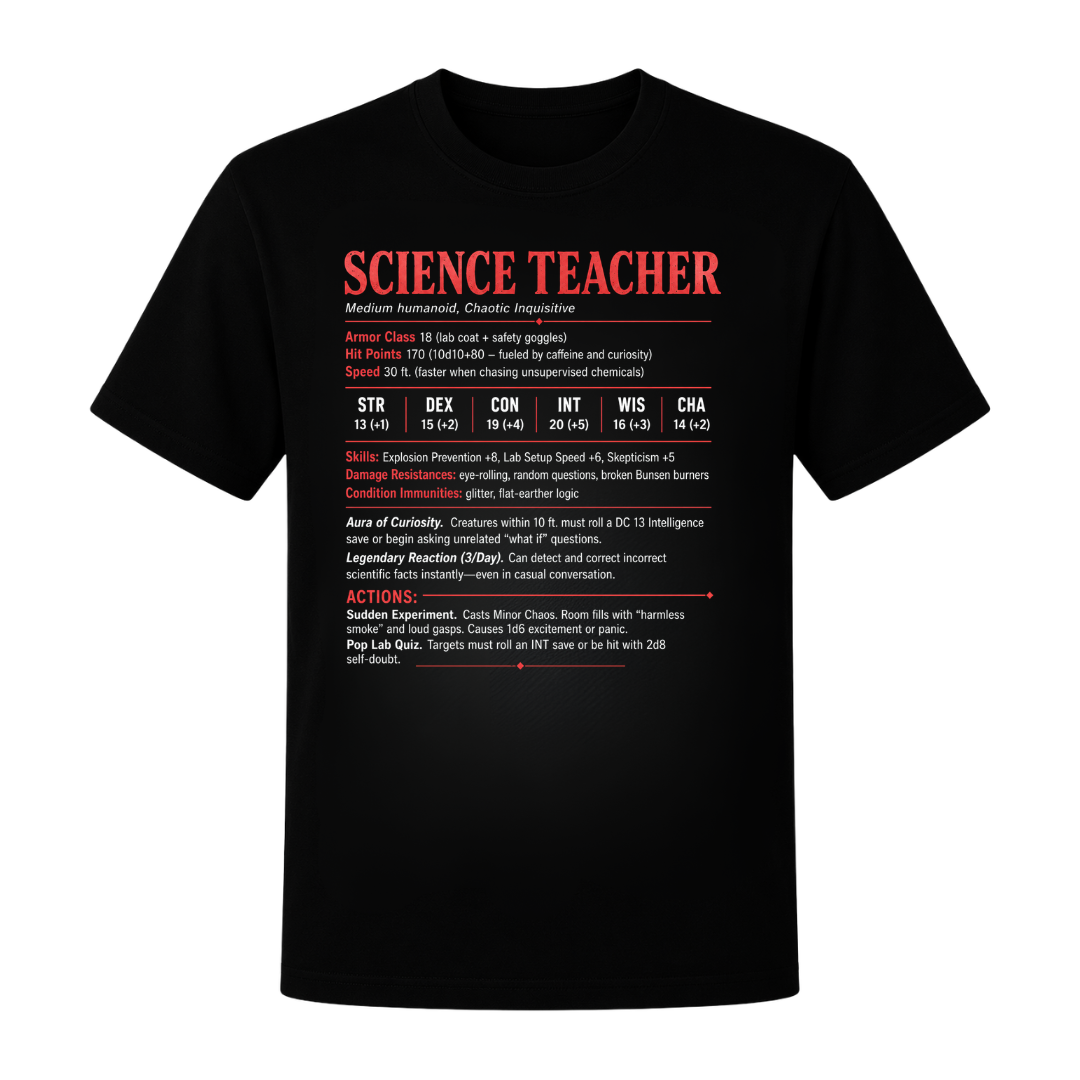 Science Teacher Stats Unisex T-Shirt